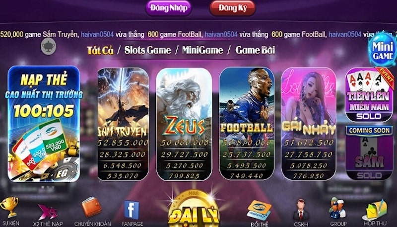 Các sản phẩm có tại cổng game Max99