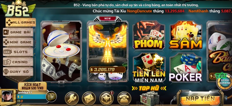 Hướng dẫn tải game bài B52Club: