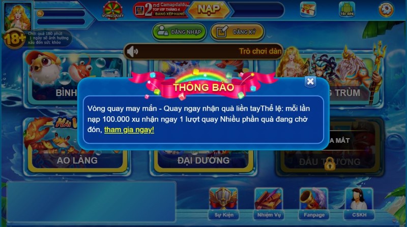 Kho game đang có tại Săn Rồng Vàng